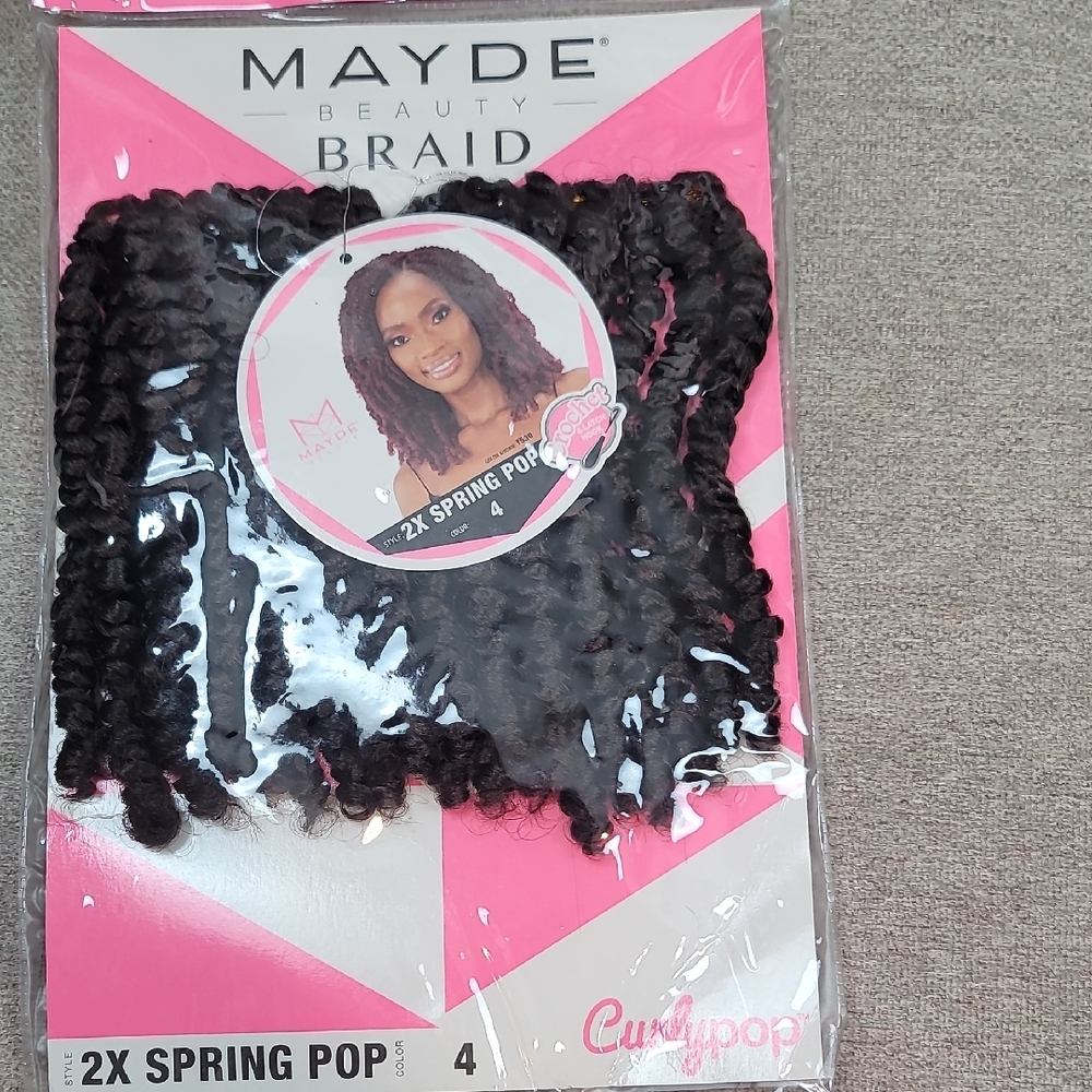 Mayde Beauty Braid Hair Extensions 2x Spring Pop Color 4 New Nwt